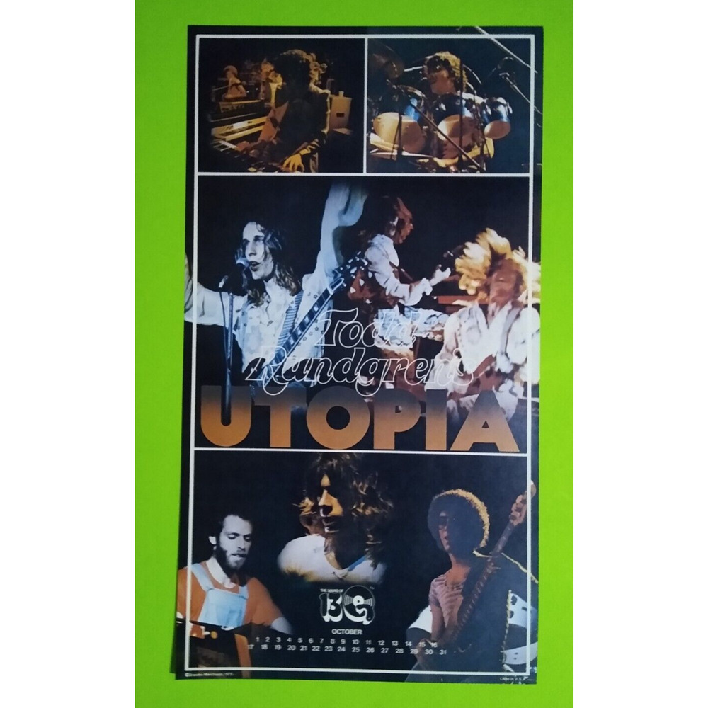 Todd Rundgren UTOPIA Progressive Rock Music Poster 50 Years Old Rocking 1970's